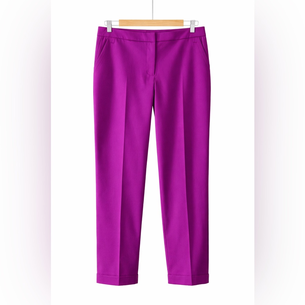 Lane Bryant Women’s Size 14 Purple Cropped Dress Pants Stretch